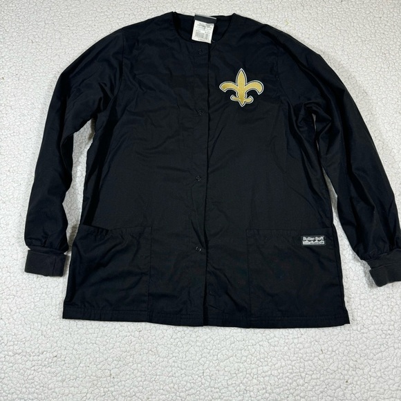 Butter-Soft Scrubs by UA Tops - Butter-Soft Scrubs by UA Long Sleeve NFL New Orleans Saints Scrub Top Size XS